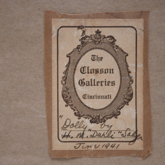 1941 Modernist Carved Wood Panel, “Dolly” by H. M. Darli — Closson Galleries Pro - Picture 3 of 6